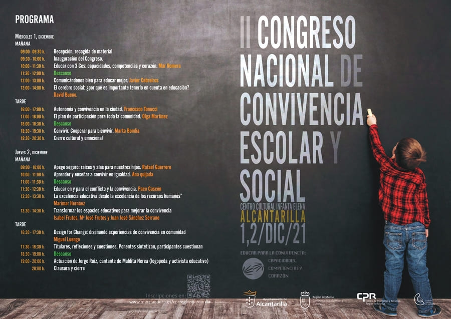 Folleto Congreso Convivencia Escolar en Alcantarilla página 1
